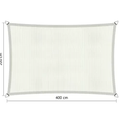 Shadow Comfort  Rechthoek schaduwdoek 200 x 400 cm arctic white< Zonwering