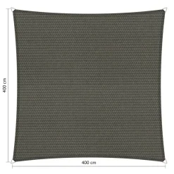 Zonwering-Shadow Comfort  Vierkant schaduwdoek 400 x 400 cm cool grey