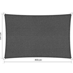 Shadow Comfort  Waterdicht rechthoek schaduwdoek 300 x 400 cm grey< Zonwering