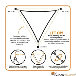 Zonwering-Shadow Comfort  Waterdicht driehoek schaduwdoek 400 x 400 x 400  cm grey