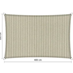 Zonwering-Shadow Comfort  Waterdicht rechthoek schaduwdoek 300 x 400 cm sand