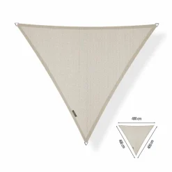 Shadow Comfort  Waterdicht driehoek schaduwdoek 400 x 400 x 400  cm sand< Zonwering