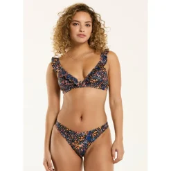 Shiwi BOBBY bikini dames black spotted flower< Bikini