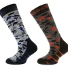 Skisokken|Snowboardsokken-Sinner Camo skisokken junior 2-pack - EU 35 - 38
