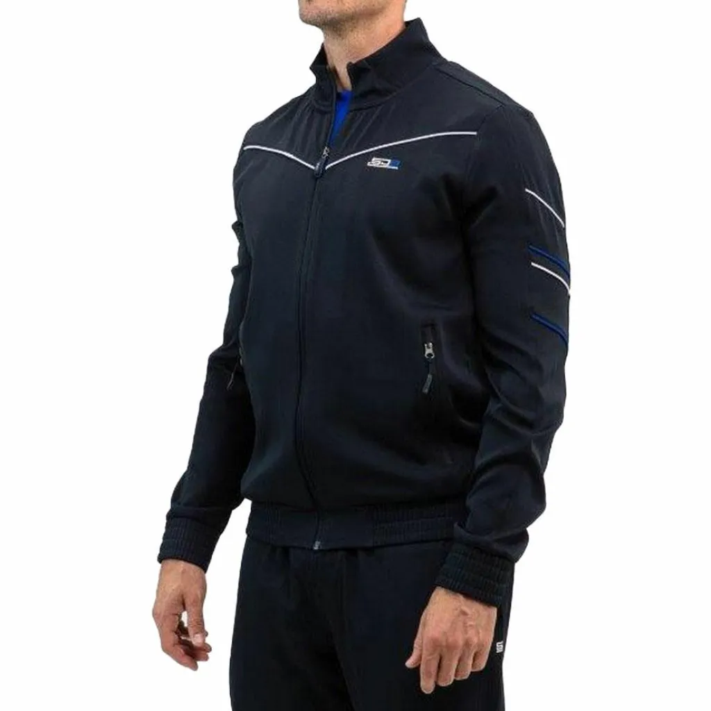 Tenniskleding-Sjeng Sports  Alistar trainingsjack heren dark blue