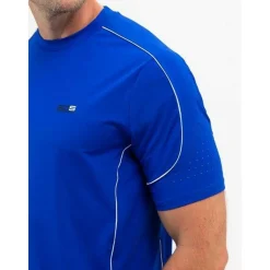 Tenniskleding-Sjeng Sports  Brayen tennisshirt heren blue neon