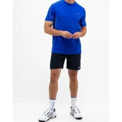 Tenniskleding-Sjeng Sports  Brayen tennisshirt heren blue neon