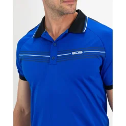 Sjeng Sports  Celio tennispolo heren blue neon< Tenniskleding