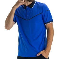 Tenniskleding-Sjeng Sports  Hyde tennispolo heren blue neon