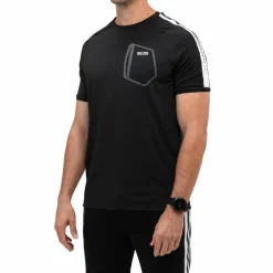 Sjeng Sports  Sinclair tennisshirt heren black melange< Tenniskleding