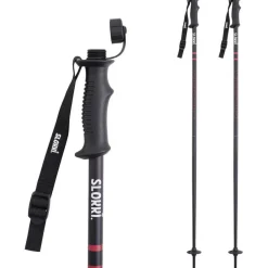 Skistokken|Wintersport-Slokki Skistokken zwart - 115 cm