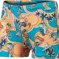 Speedo Digital Allover zwemboxer junior blue yellow< Zwembroek