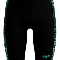 Speedo Endurance+ MAX Tech Panel Jammer zwemboxer heren black turquoise< Zwembroek