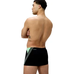 Zwembroek-Speedo Hyperboom Splice zwemboxer heren black green