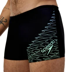 Zwembroek-Speedo Medley Logo zwemboxer heren black green