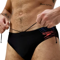 Speedo Medley Logo zwemboxer heren black orange< Zwembroek