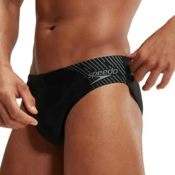 Zwembroek-Speedo Medley Logo zwemslip heren black grey