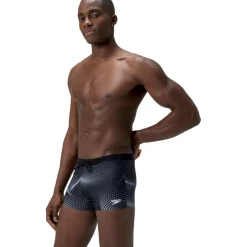 Zwembroek-Speedo Valmilton Allover zwemboxer heren black grey