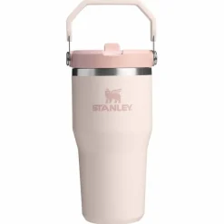Drinkflessen-Stanley PMI  Iceflow Flip Straw Tumbler thermosbeker 590 ml rose quartz