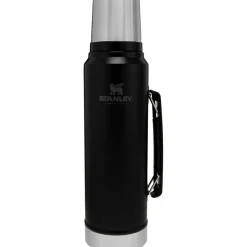 Stanley PMI  The Legendary Classic thermosfles 1 liter matte black pebble< Drinkflessen