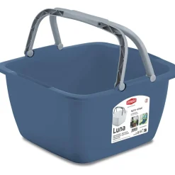 Stefanplast Vierkante afwasteil met hengsels 18,5 liter assorti< Emmers & Bakken