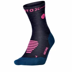 Wandelsokken|Wandelsokken-STOX Energy Socks  Merino Hiking wandel compressiesokken dames dark blue pink