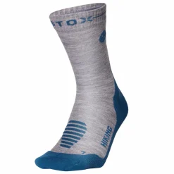 Wandelsokken|Wandelsokken-STOX Energy Socks  Merino Hiking wandel compressiesokken heren silver grey teal