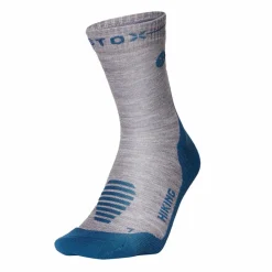 STOX Energy Socks  Merino Hiking wandel compressiesokken dames silver grey teal< Wandelsokken|Wandelsokken