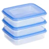Sunware Club Cuisine vershouddoos 700 ml transparant blauw 3-pack< Vershouddozen