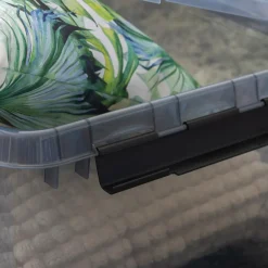 Sunware Comfort line opbergbox 45 liter transparant grijs  zwart< Opbergboxen & Kratten