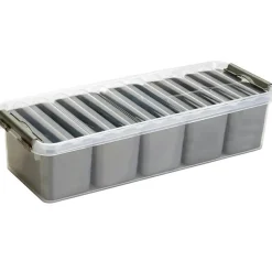 Opbergboxen & Kratten-Sunware Q-Line Mix-Box opbergbox 3,5L transparant  metaal