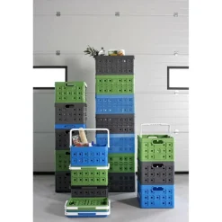 Sunware Square vouwkrat 32 liter zwart< Opbergboxen & Kratten