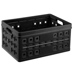 Opbergboxen & Kratten-Sunware Square vouwkrat 46 liter zwart