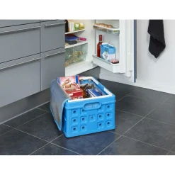 Sunware Square vouwkrat met handgreep en koeltas 32 liter blauw< Opbergboxen & Kratten