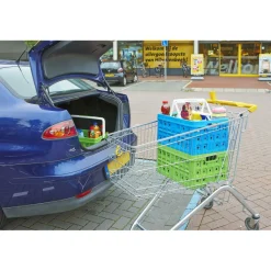 Sunware Square vouwkrat met handgreep en koeltas 32 liter blauw< Opbergboxen & Kratten