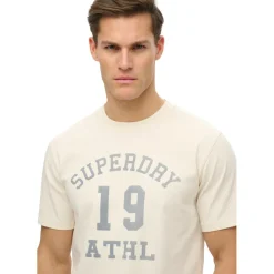 Shirts, Polo's & Blouses-Superdry Athletic Essential shirt heren desert bone off white