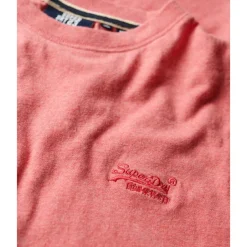 Superdry Essential Logo shirt heren punch pink marl< Shirts, Polo's & Blouses