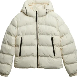 Jassen-Superdry Puffer winterjas dames off white