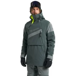 Tenson Aerismo JackoRak winterjas heren coal green shell< Ski Jassen|Wintersport