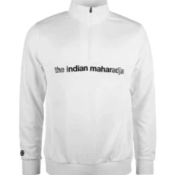 The Indian Maharadja  Poly Terry Half Zip hockeytrui heren white< Hockeykleding