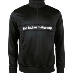 The Indian Maharadja  Poly Terry Half Zip hockeytrui heren black< Hockeykleding