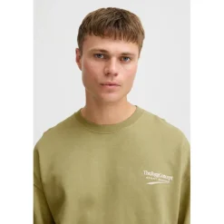 Truien & Vesten-TheJoggConcept Rubi sweater heren split pea