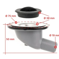 Tankdoorvoeren & Afvoerpluggen-Thetford Afvoerplug haaks 19 mm