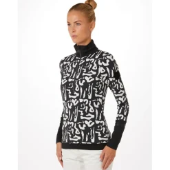 Toni Sailer  Amie Print skipully dames bright white< Skipullies|Wintersport