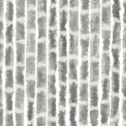 Deurgordijnen-Travellife Chenille Streep vliegengordijn 185 x 56 cm grey white