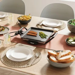 Tristar BP-2666 Table Grill Slim S bakplaat zwart< Keukenapparaten