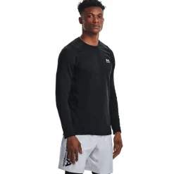 Sportshirt-Under Armour  ColdGear Fitted Crew shirt heren black