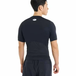 Sportshirt-Under Armour  HeatGear SS shirt heren black white