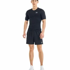 Sportshirt-Under Armour  HeatGear SS shirt heren black white