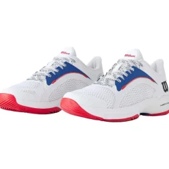 Padelschoenen-Wilson Hurakn 2.0 padelschoenen dames white deja vu blue red